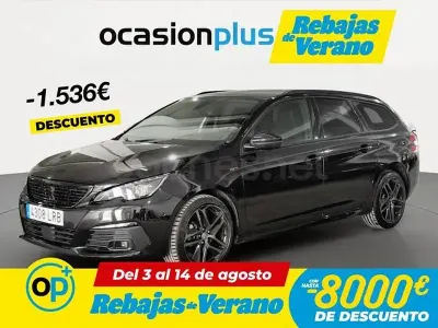 Usado Peugeot 308 SW GT 130 CV (95 kW) 2021 Negro Familiar