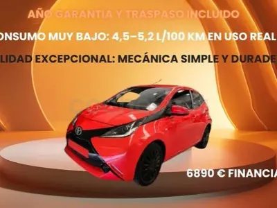 Usado Toyota Aygo X-play 69 CV (50 kW) 2016 Rojo Utilitario