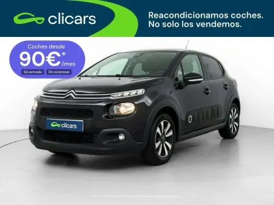 Usado Citroën C3 PureTech 82 CV (60 kW) 2018 Negro Utilitario