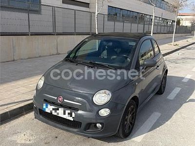 Usado Fiat 500 Lounge 69 CV (50 kW) 2015 Gris / plata Descapotable