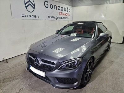 Usado Mercedes C220 AMG line 170 CV (125 kW) 2016 Gris / plata Coupe