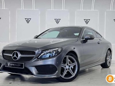 Gris Usado 2016 Mercedes C220 AMG line Coupe | 22.900 € (Precio justo)