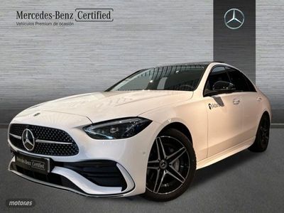 Usado Mercedes C200 AMG line 163 CV (119 kW) 2024 Blanco polar Berlina