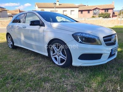 Usado Mercedes A200 AMG line 136 CV (100 kW) 2014 Blanco Berlina