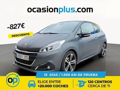 Usado Peugeot 208 GT-line 120 CV (88 kW) 2016 Gris Utilitario