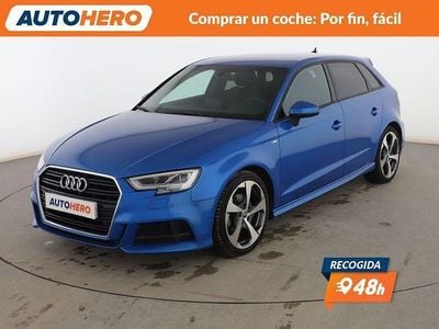 Usado Audi A3 S-Line 150 HP (110 kW) 2018 Azul Sedan