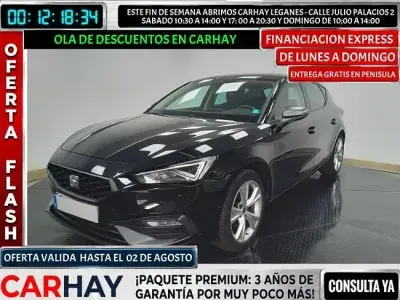 Usado Seat Leon FR 110 CV (80 kW) 2021 Negro Berlina