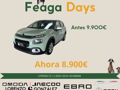 Usado Citroën C3 Feel 82 CV (60 kW) 2018 Verde Utilitario