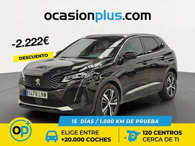 Usado Peugeot 3008 GT 130 CV (95 kW) 2021 Negro SUV