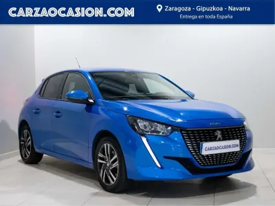 Usado Peugeot 208 Allure 99 CV (72 kW) 2021 Azul Utilitario