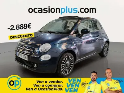Usado Fiat 500C Lounge 69 CV (50 kW) 2018 Azul Descapotable