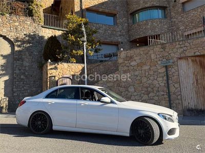 Usado Mercedes C220 AMG line 170 CV (125 kW) 2015 Blanco Berlina