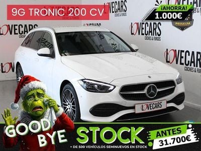 Blanco Usado 2022 Mercedes C220 Familiar | 30.700 € (Buen precio)