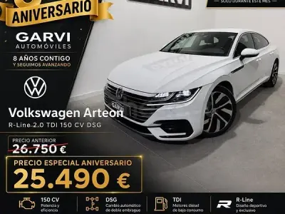 Usado VW Arteon R-line 150 CV (110 kW) 2020 Blanco Berlina