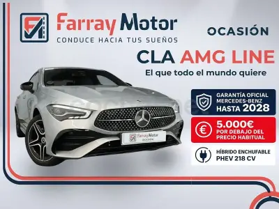 Usado Mercedes CLA250e 218 CV (160 kW) 2025 Gris / plata Berlina