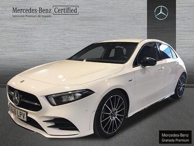 Usado Mercedes A200 AMG line 150 CV (110 kW) 2021 Blanco polar Berlina