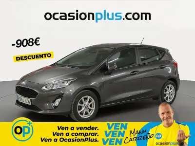 Usado Ford Fiesta Trend+ 85 CV (62 kW) 2018 Gris Utilitario