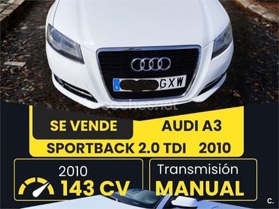 Usado Audi A3 Ambiente 140 CV (102 kW) 2010 Blanco Utilitario