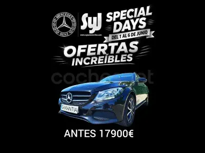Usado Mercedes C350e AMG line 279 CV (205 kW) 2016 Negro Familiar