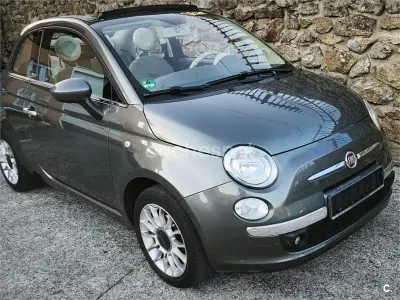 Usado Fiat 500C Lounge 69 CV (50 kW) 2012 Gris / plata Descapotable