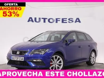 Usado Seat Leon FR 130 CV (95 kW) 2019 Azul Familiar