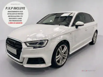 Usado Audi A3 S-Line 150 CV (110 kW) 2019 Blanco Berlina