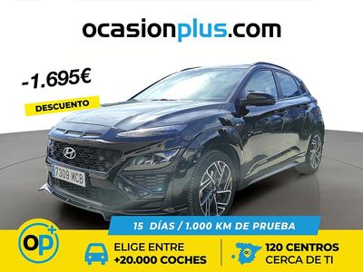 Usado Hyundai Kona N Line 120 CV (88 kW) 2022 Negro SUV