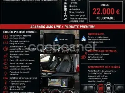 Usado Mercedes A200 156 CV (114 kW) 2018 Rojo Berlina