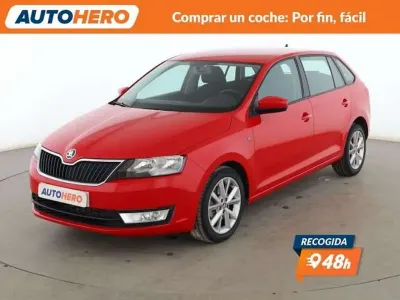 Usado Skoda Rapid Ambition 90 CV (66 kW) 2014 Rojo Utilitario