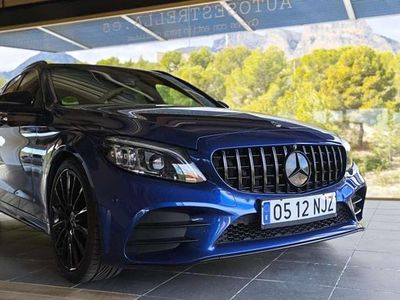 Usado Mercedes C200 150 CV (110 kW) 2019 Azul Familiar