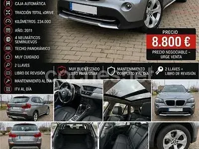 Usado BMW X1 204 CV (150 kW) 2011 Gris / plata SUV