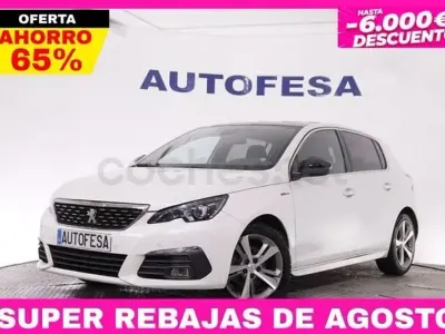 Usado Peugeot 308 GT-line 130 CV (95 kW) 2019 Blanco Berlina