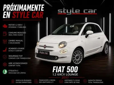 Usado Fiat 500 Lounge 69 CV (50 kW) 2017 Blanco Utilitario