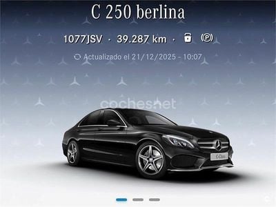 Negro Usado 2016 Mercedes C250 AMG line Berlina | 25.950 € (Buen precio)