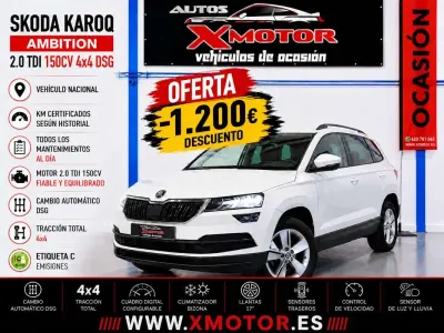 Usado Skoda Karoq Ambition 150 CV (110 kW) 2021 Blanco SUV
