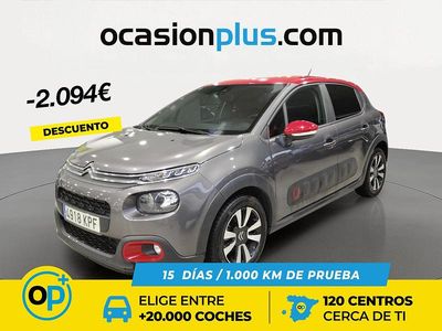 Usado Citroën C3 Feel 82 CV (60 kW) 2018 Gris Utilitario