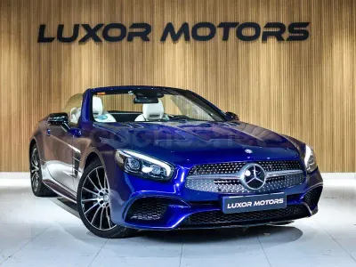 Usado Mercedes SL500 455 CV (334 kW) 2016 Azul Descapotable