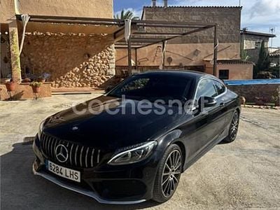 Usado Mercedes C220 AMG line 170 CV (125 kW) 2016 Negro Coupe