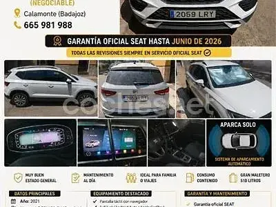 Usado Seat Ateca Style 150 CV (110 kW) 2021 Blanco SUV
