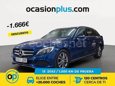 Azul Usado 2015 Mercedes C220 Exclusive Familiar | 15.750 € (Precio justo)