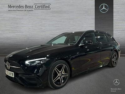 Usado Mercedes C220 AMG line 200 CV (147 kW) 2024 Negro Familiar