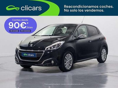 Usado Peugeot 208 Style 82 CV (60 kW) 2017 Negro Utilitario