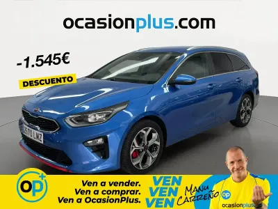 Usado Kia Ceed 136 CV (100 kW) 2021 Azul Utilitario