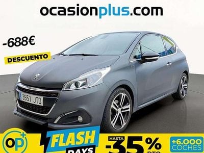 Usado Peugeot 208 GT-line 120 CV (88 kW) 2016 Gris Utilitario