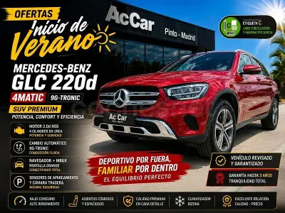 Usado Mercedes GLC220 194 CV (142 kW) 2022 Rojo SUV