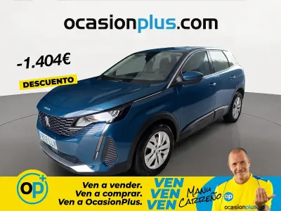 Usado Peugeot 3008 Active 130 CV (95 kW) 2020 Azul SUV