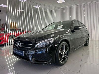 Usado Mercedes C220 AMG line 170 CV (125 kW) 2015 Negro Familiar