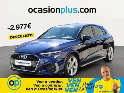 Usado Audi A3 S-Line 150 CV (110 kW) 2023 Azul Berlina
