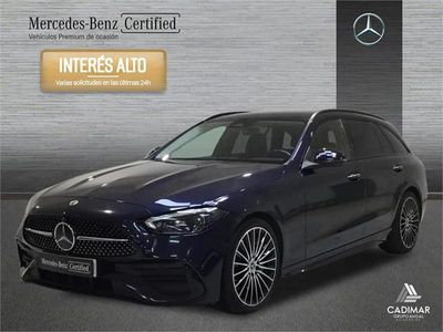 Usado Mercedes C220 AMG line 200 CV (147 kW) 2021 Azul cavansita Familiar
