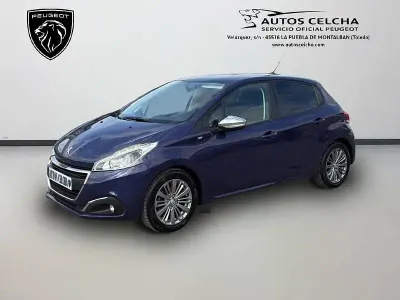 Usado Peugeot 208 Style 75 CV (55 kW) 2016 Azul Utilitario